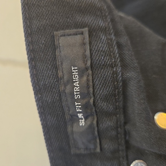 UJ Mens Slim Straight Black Jeans Size 31 - Picture 5 of 9